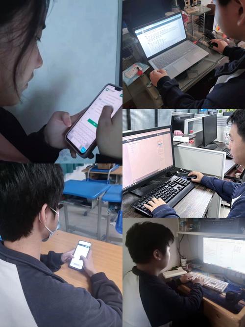 学生线上考试中