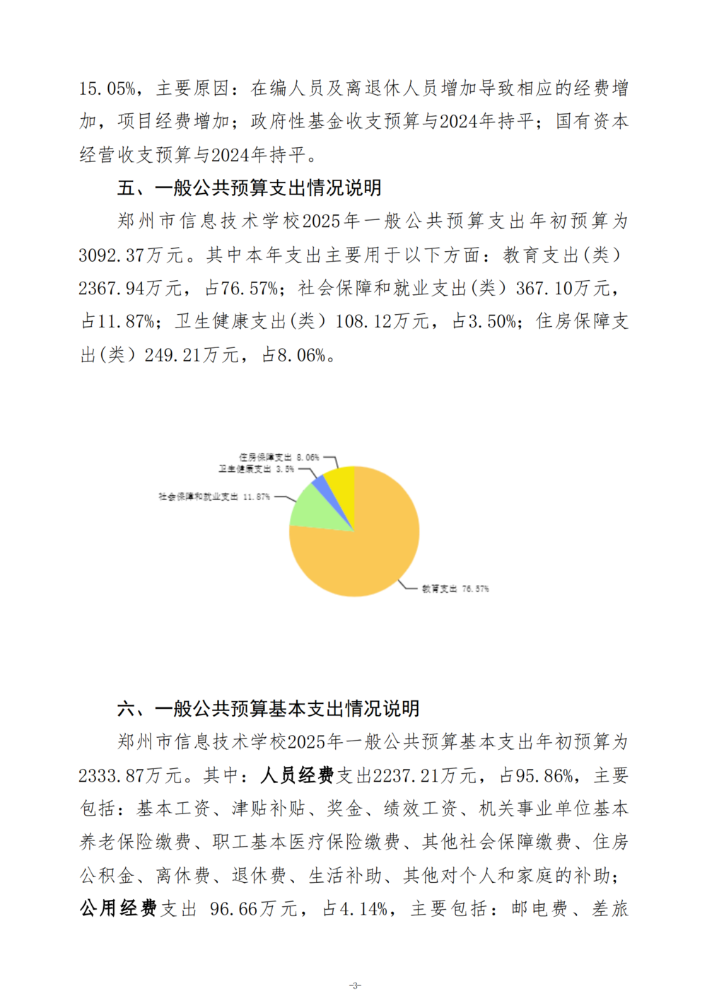 2025年度郑州市信息技术学校单位预算公开报告_04