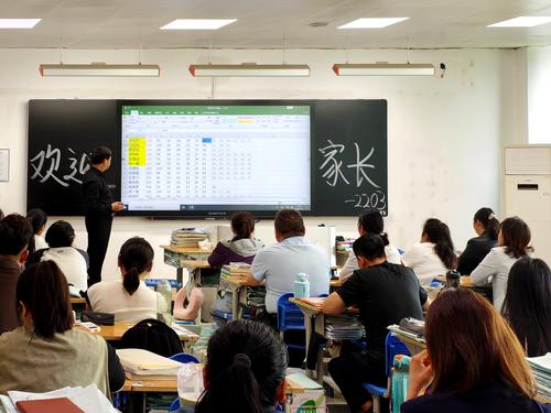 2班主任老师分析学生测试情况