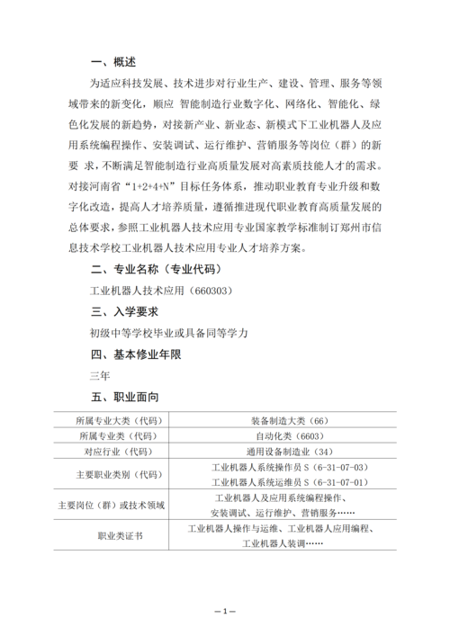 郑州市信息技术学校-工业机器人技术应用人培方案_03
